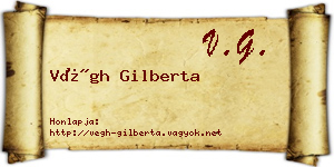 Végh Gilberta névjegykártya